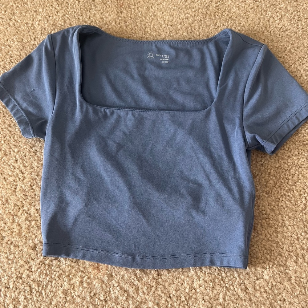 OFFLINE By Aerie Real Me Square Neck T-Shirt